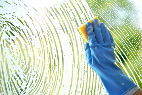 Technician reviewing a carpet cleaning complaint