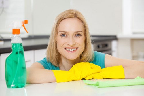 Cleaning team maintaining hygiene and safe operation standards